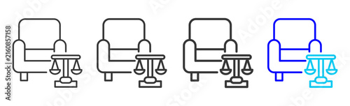 Seating Regulations Icon Collection Creative Outline Style for Facility Management Building Maintenance Safety Operations Workplace Services Vector Icon Packs Kit