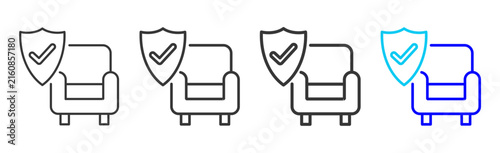 Safety Seating Icon Collection Creative Outline Style for Facility Management Building Maintenance Safety Operations Workplace Services Vector Icon Packs Kit