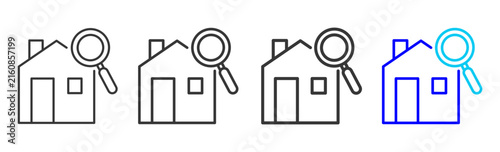 Home Finder Icon Collection Creative Outline Style for Facility Management Building Maintenance Safety Operations Workplace Services Vector Icon Packs Kit