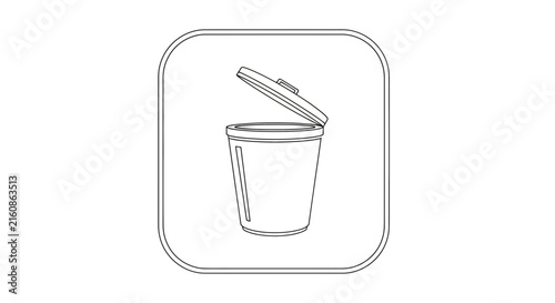 open trash can icon