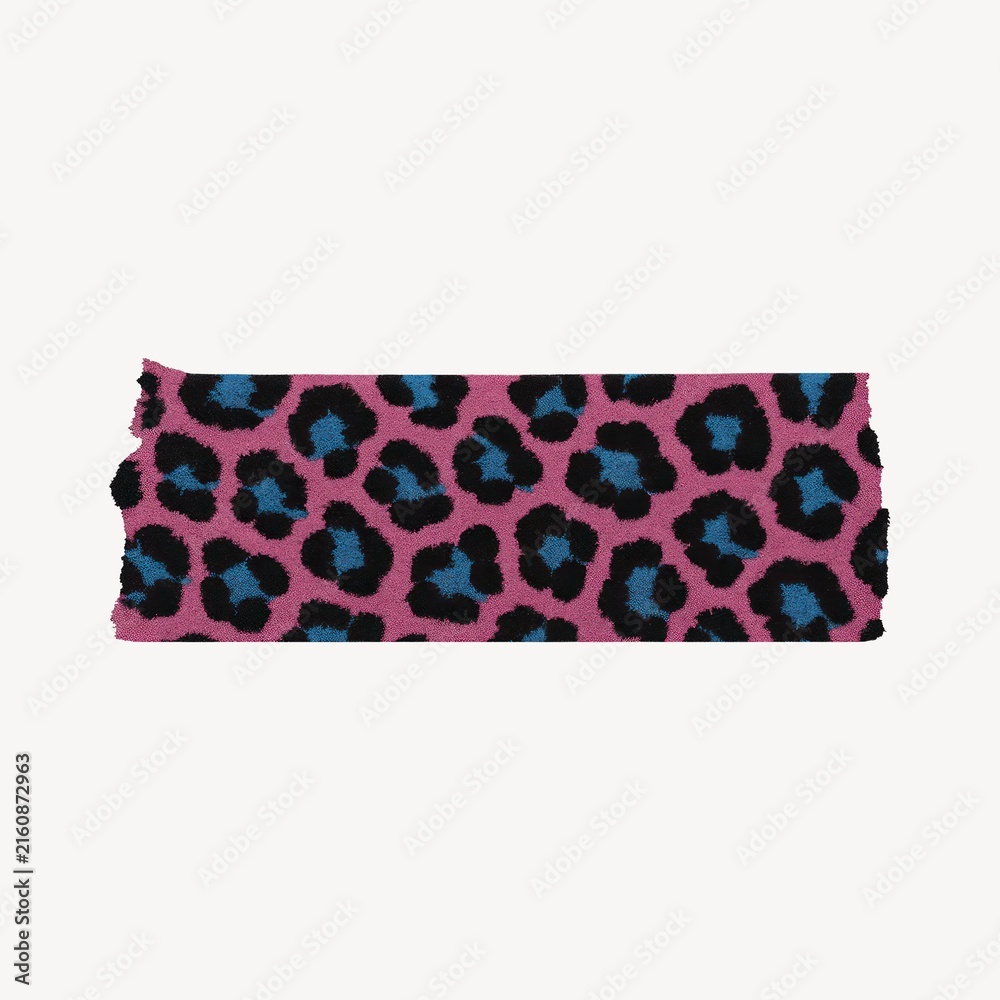 Fototapeta premium Pink and blue leopard pattern