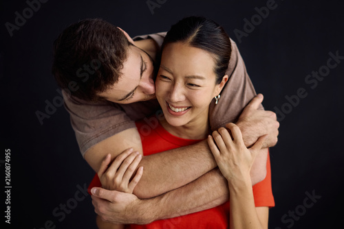 Fotografie Loving couple enjoying affectionate moment together.