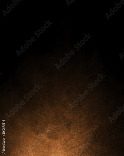 Golden dust particles rising through a dark black background, creating a dramatic atmospheric texture for luxury design, abstract backgrounds, overlays, posters, and creative visual effects.