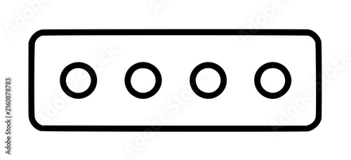 Obraz na plátne Hand-traced vector icon illustration depicting a classic password input field wi