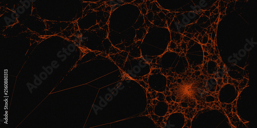 Quadro su tela Cosmic web visualization of dark matter filaments