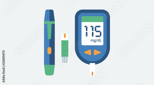 Blood Glucose Monitoring Device Illustration