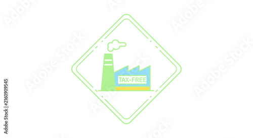 tax free factory icon