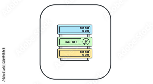 Tax free finance icons