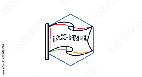 tax free flag icon