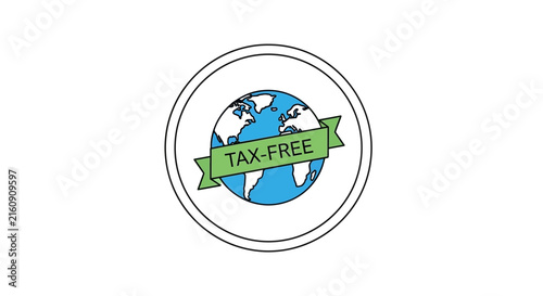 tax free global shopping icon