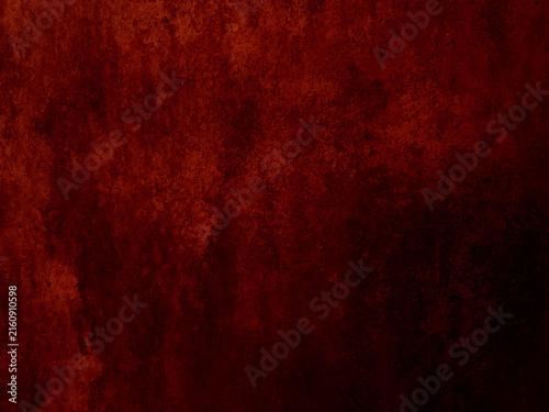 Картината върху платно Dark Red Grunge Texture Background with Distressed Rough Surface