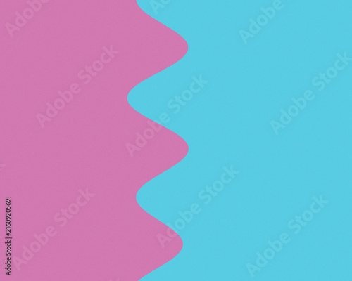 Foto A bold two-tone composition pairs flowing magenta and cyan forms in a playful modern style, offering generous negative space for branding, web design, posters, and editorial layouts
