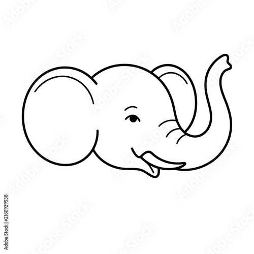 Cartoon Elephant Head