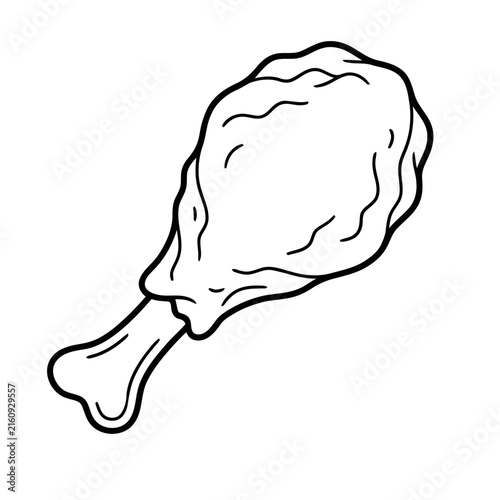 Chicken leg outline