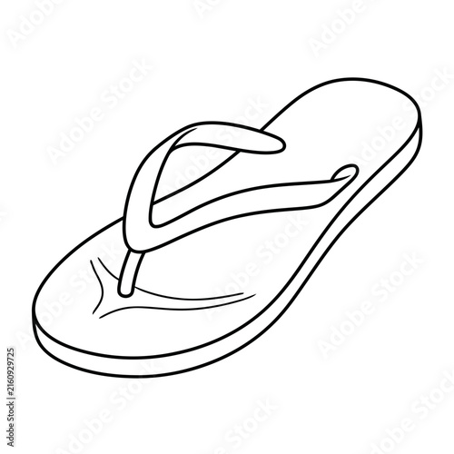 Outline of a single flip-flop sandal