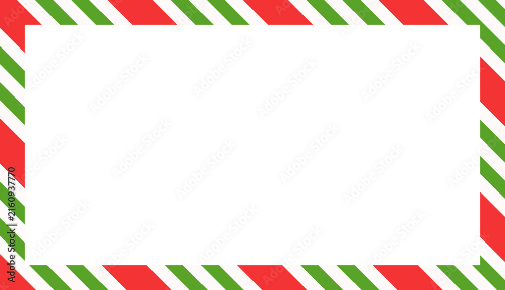 Obraz premium Christmas candy cane frame
