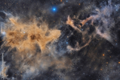 The dark nebula LBN552 glows brightly in the constellation Cepheus