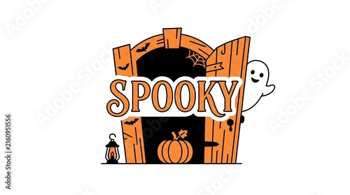 Embrace the enchanting spirit of halloween with a delightful and spooky haunted house scene filled with pumpkins ghosts and a touch of autumnal