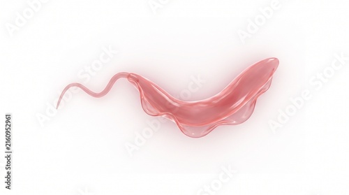 Trypanosoma parasite simple portrait white background