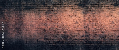 Textured Brick Wall with Warm Tones and Subtle Gradient Shadows