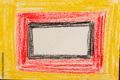  frame with black, red and yellow crayon strokes inspired by the German flag. Suitable for educational resources, travel publications, patriotic themes, greeting cards and promotional templates. 