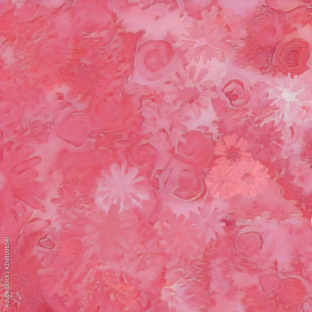 Fototapeta premium Abstract Pink Floral Watercolor Texture Background
