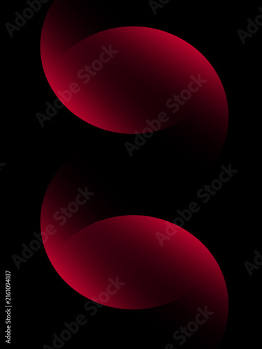 Abstract Neon Red Curved Dynamic Twist Shape Gradient Background