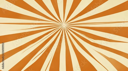 Retro Sunburst Pattern in Warm Orange and Beige Tones with a Textured Finish