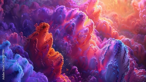Vibrant colorful cloudscape.