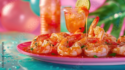 Delicious shrimp in sweet sauce.