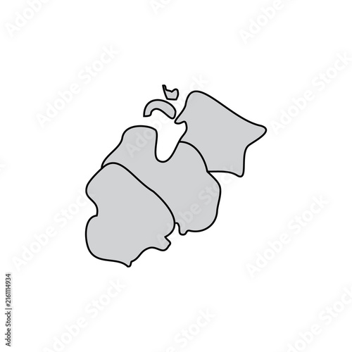 Map of Baltic States (Estonia, Latvia, Lithuania). illustration