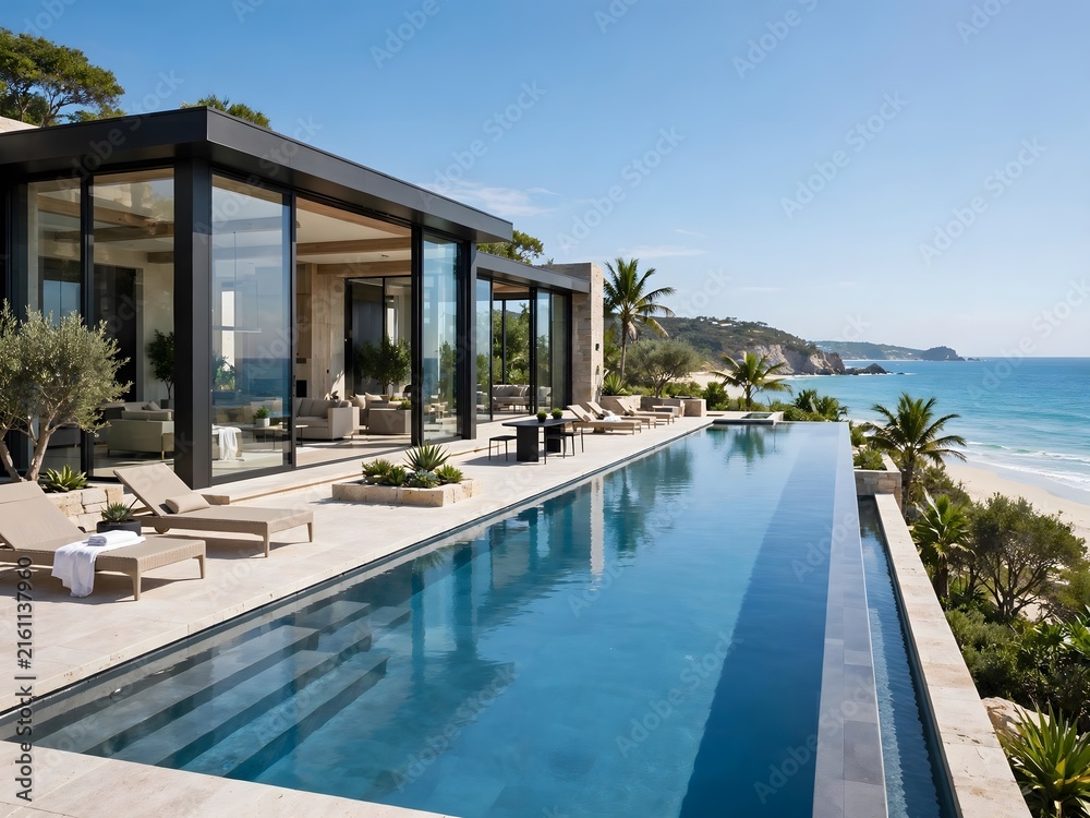 Fototapeta premium Modern Luxury Beach Villa