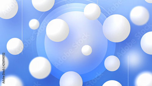 Floating White Spheres Abstract Background