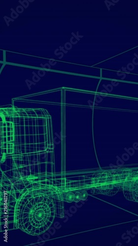 3d technical drawing of car 4k