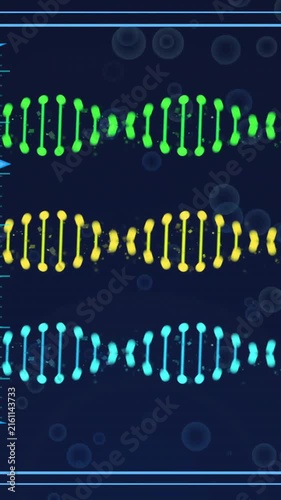 DNA sequences and molecular structure over scientific data and coding