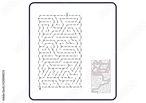 Принти на полотні Maze puzzle with winding paths and multiple routes