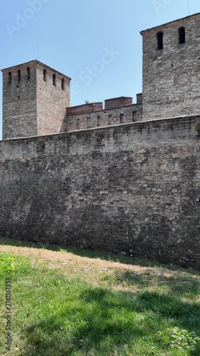 Amazing view of Baba Vida Fortress at the coast of Danube river in town of Vidin, Bulgaria