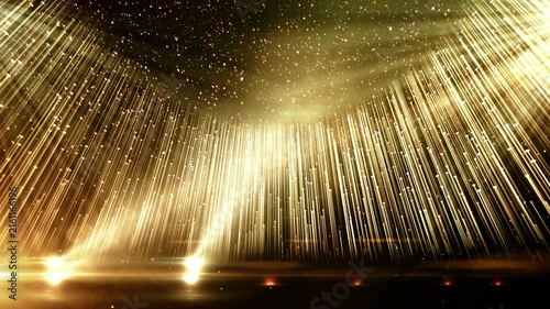 Golden Awards stage with projectors. Video in loop. Animated video background. 
Video in loop.