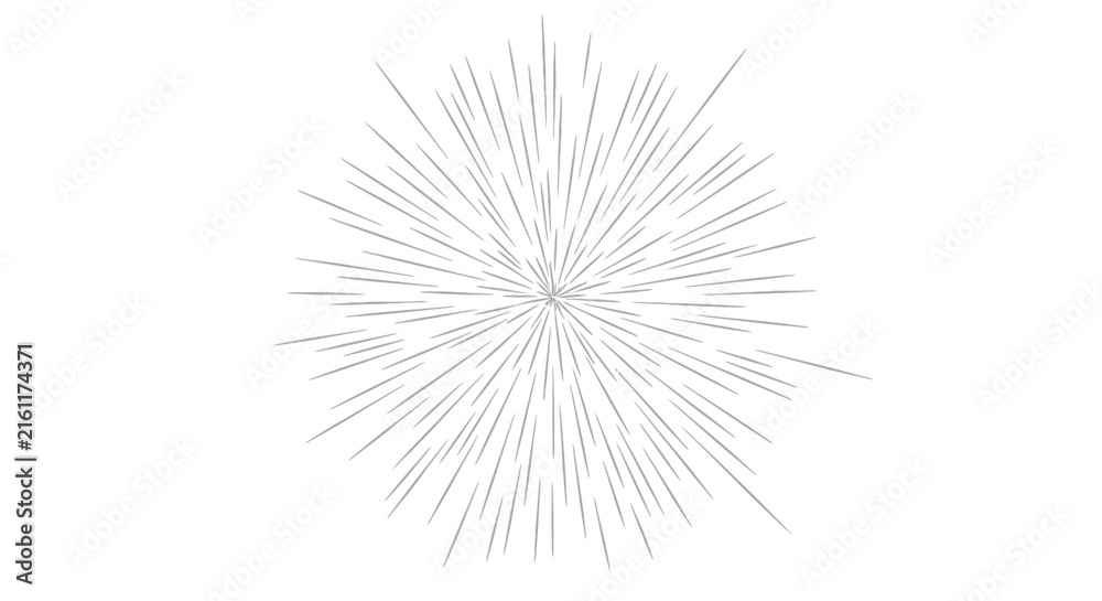 Obraz premium Radial burst line graphic.