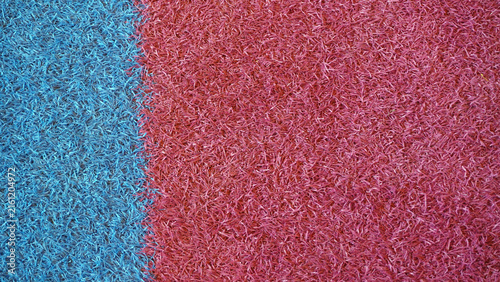 Obraz na plátne Vibrant two-tone synthetic fiber surface in blue and pink.