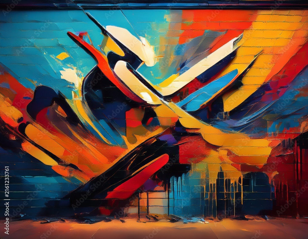 Naklejka premium graffiti on wall