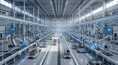 Smart Factory With Synchronized Robotic Arms and Mobile Robots