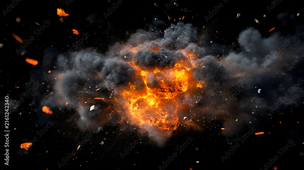 Fototapeta premium explosion of fire