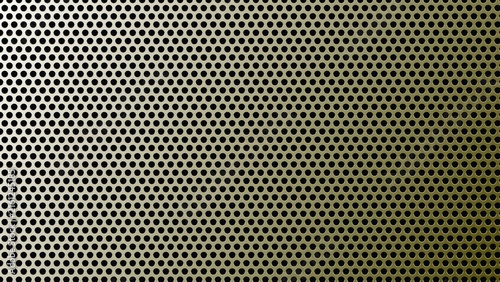 Yellowish metallic perforated screen background for modern engineering and hardware themes.
