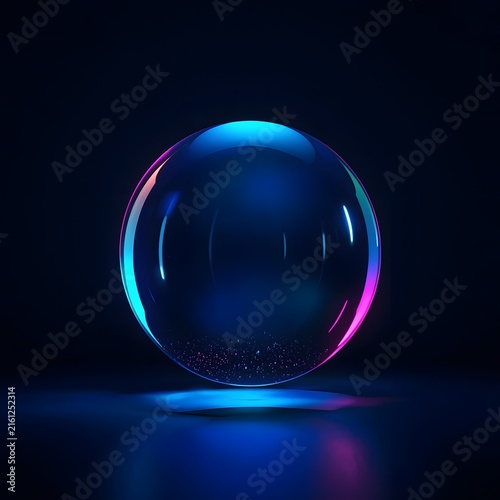 abstract background with blue sphere