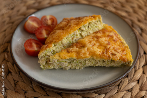 Photo of a PP casserole with zucchini.