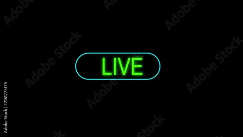 Red Live Stream with transparent background, Red LIVE Stream Icon Animation on Transparent Background – Live Streaming Badge with Alpha Channel 4K