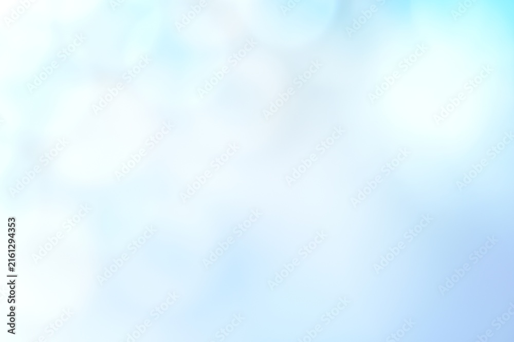 Fototapeta premium 青背景にキラキラ光る玉ボケの背景素材 抽象背景