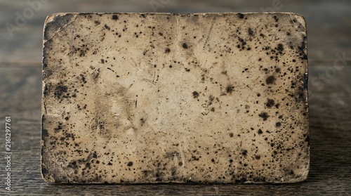 Reverse Side of Vintage Photographic Cardboard with Dark Age Spots and Weathered Patina photograph paper back side reverse antique old vintage retro texture background stain stained distressed
