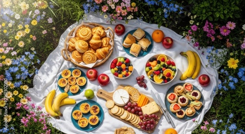 Abundant Summer Picnic Blanket Spread